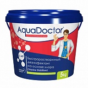 Дезинфектант для бассейна на основе хлора быстрого действия AquaDoctor C-60T 5кг (в таблетках)