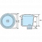 Слив донный антивихревой Hayward WG1054AVE 2" под бетон