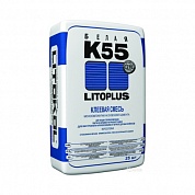 Клей LITOPLUS K55 для мозаики и плитки белый (мешок) 25 кг